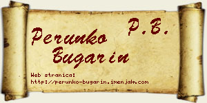 Perunko Bugarin vizit kartica